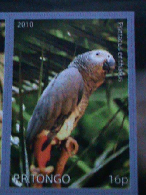 ​TONGA STAMP-AFRICAN GREY PARROT-MNH STAMP SHEET