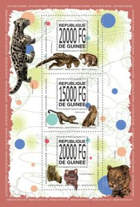 GUINEA - 2013 - Wild Cats - Perf 3v Sheet - Mint Never Hinged