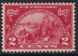 Sc# 615 U.S. 1924 Huguenot-Walloon 2¢ MLH CV $3.75 stk #2