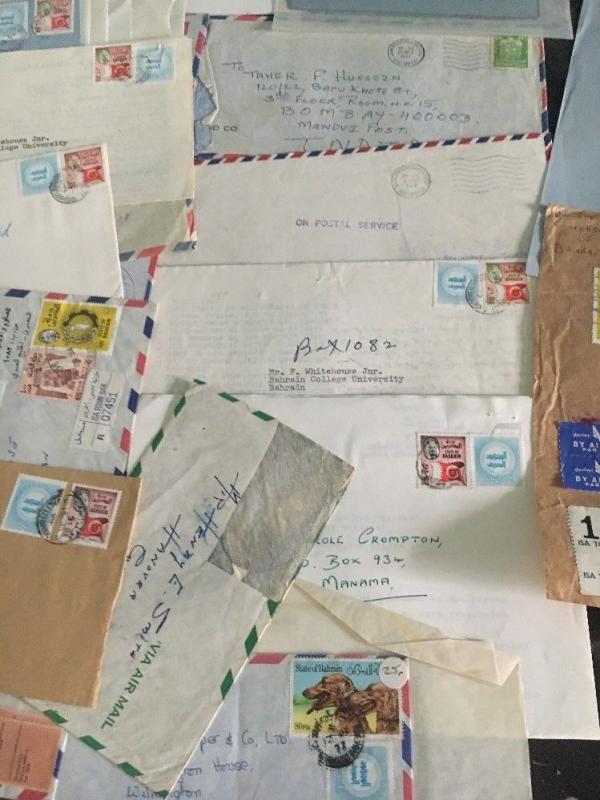 Massive Collection Bahrain Cover Lot Rare Airmail