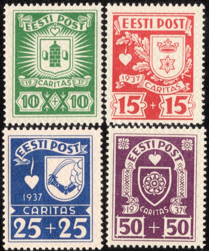 Estonia Scott B32-B35 Mint never hinged.