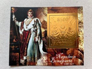 Stamps. Bonaparte Napoleon 5 blocks Foil Bronze perforated NEW 2023 year