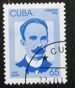 CUBA Sc# 3710   CUBAN PATRIOTS   Jose Marti   65c   1996 used cto