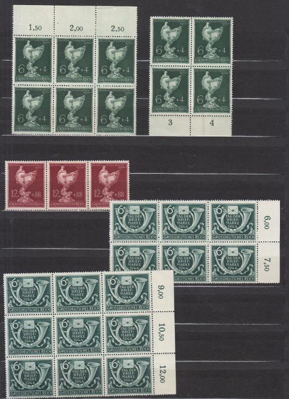 Germany - 1938/1944 stamp lot - MNH