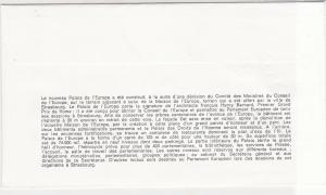 France 1987 Council of Europe Picture Slogan Cancels+ Stamps FDC Cover Ref 31640