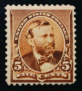 US 223 MINT F-VF HINGED 5c GRANT