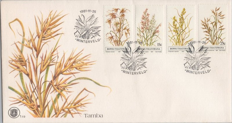 ZAYIX S. Africa Bophuthatswana 80-83 FDC Grasses Plants Nature 080522SM24