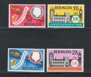 Bermuda 1968 New Constitution Scott # 222 - 225 MH