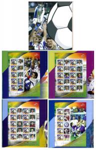 [60862] Greece 2004 Soccer Football Official stamp album with 4 sheets MNH