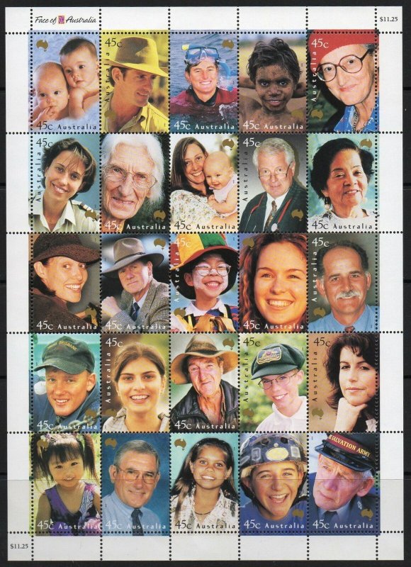 AUSTRALIA SG1922a 2000 MILLENIUM FACE OF AUSTRALIA MNH 