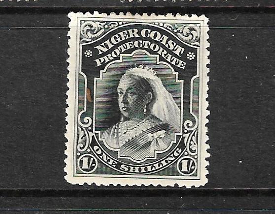 NIGER COAST 1894  1/-  QV  FU  SG 56