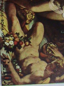 ​PARAGUAY-PROMOTION SALE-WORLD FAMOUS NUDE ART PAINTING LARGE SIZE STAMP VF