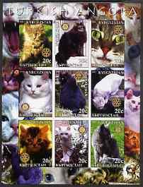 Kyrgyzstan 2004 Domestic Cats - Turkish Angora imperf she...