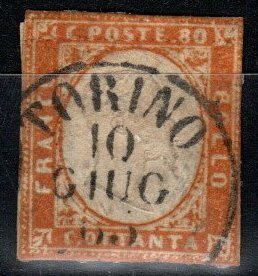 Italy Sardinia #14 Used CV $390.00 (A219)