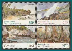 Christmas Island 1993 Views, MNH  350-353,SG378-SG381