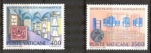 Vatican 1987 Inauguration of Philatelic & Numismatic Museum Mi. 924/5 MNH