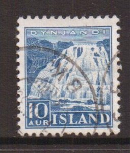 Iceland   #193  used  1935  Dynjandi falls  10a
