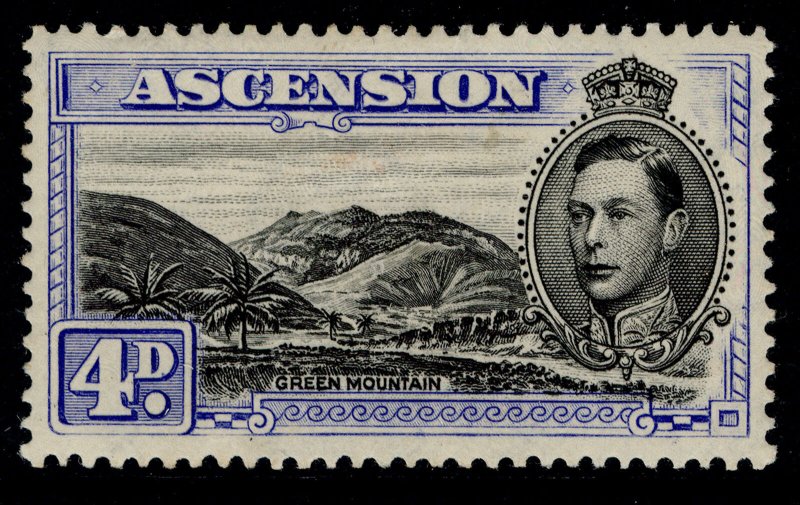 ASCENSION GVI SG42c, 4d black & ultramaine, M MINT. Cat £17. PERF 13½