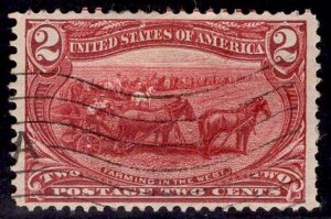 US Stamp #286 2c Trans-Mississippi USED SCV $2.75