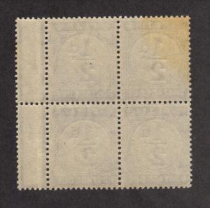Fiji J7,toning at top of one stamp, F-VF, MNH