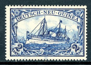 Germany 1901 New Guinea 2 Mark Blue Yacht Unwmk Scott # 17 Mint P369