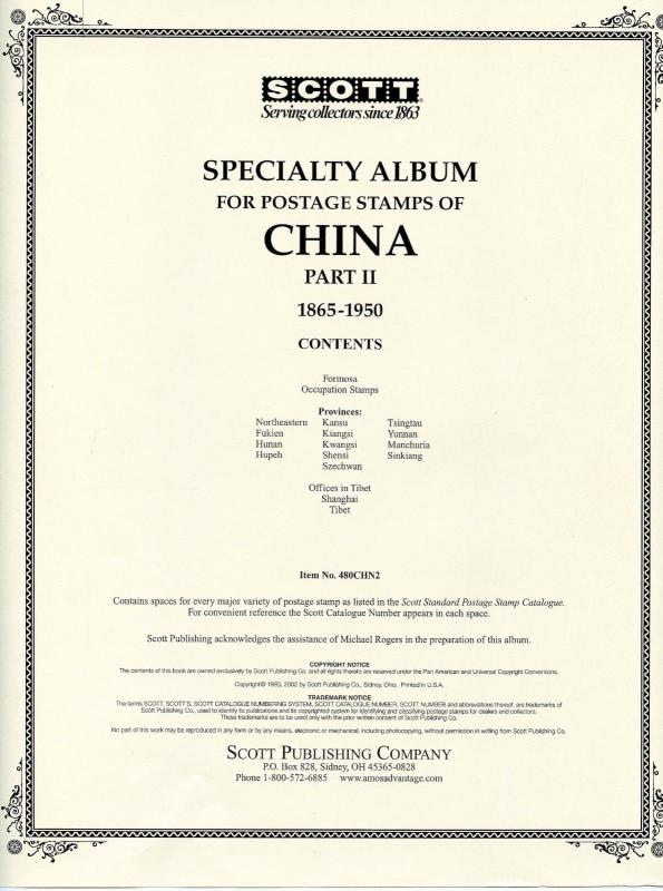 China - Scott Specialty Albums