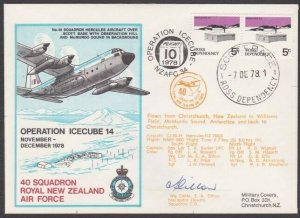 NEW ZEALAND ROSS DEPENDENCY 1978 signed flight cover ex Scott Base..........W363