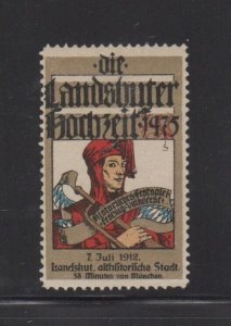 German Advertising Stamp - 1912 Landshut Exposition