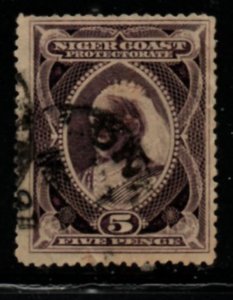 Niger Coast Protectorate Sc 47 1895 5d deep violet Victoria stamp used