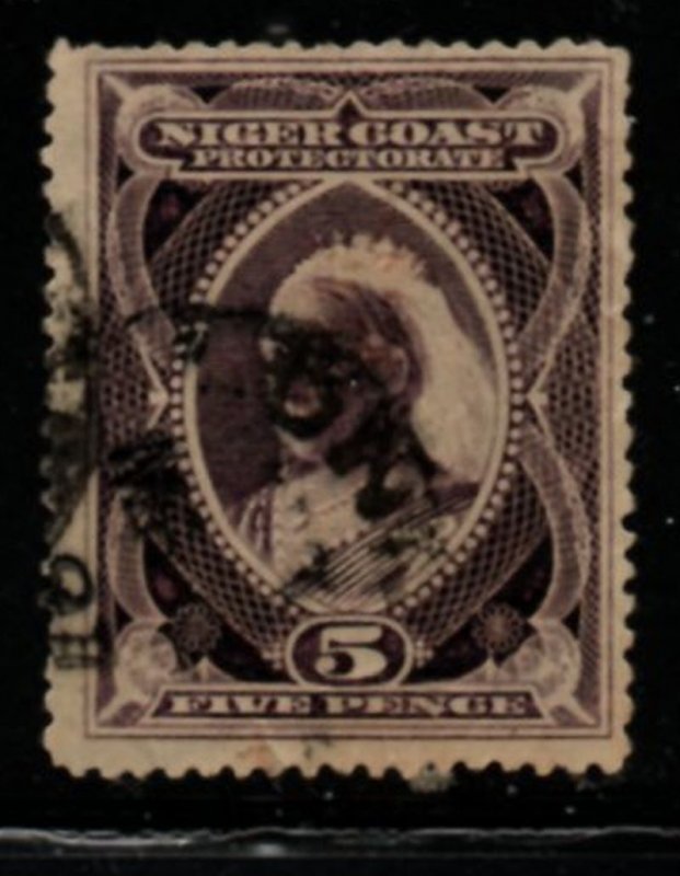 Niger Coast Protectorate Sc 47 1895 5d deep violet Victoria stamp used