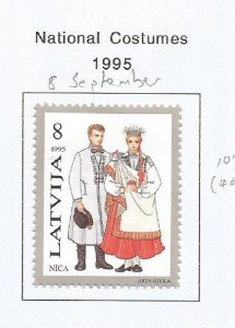 LATVIA - 1995 - National Costumes - Perf Single Stamp - Mint Lightly Hinged