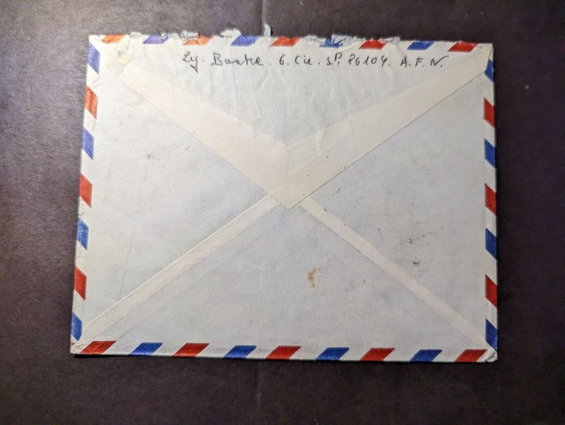 1959 France Austria Dual Postage Airmail Cover to Vienna Austria