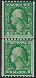 US 1918 Sc. #486 Line Pair NH