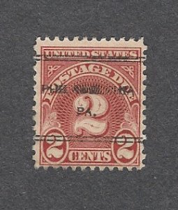 J 80 2¢ postage due precanceled Philadelphia