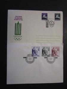 Latvia 5 First Day Covers / Light Corner Creases from Mounting (V) - M25