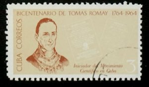 CUBA Sc# 929  TOMAS ROMAY 3c  1964  used cto