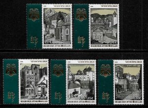 Greece, Mount Athos #6-10 MNH Set - Monasteries