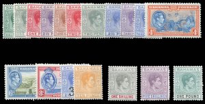 Bahamas #110-113 Cat$129.90, 1938-46 George VI, complete set, hinged