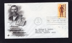 1469 Osteopathic Medicine, FDC Art Craft cachet addressed