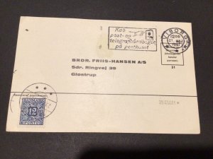 Denmark 1961 slogan cancel postal card Ref 59723