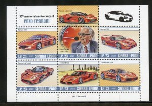 SIERRA LEONE 2023 35th MEMORIAL ANNIVERSARY OF ENZO FERRARI SHEET MINT NH