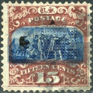 #119 VF+ USED DEEP RICH COLOR W/ LIGHT CANCEL CV $250.00 BP0330