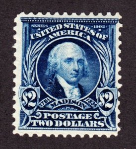 US 312 $2 Madison Mint F-VF OG H SCV $825 (002)