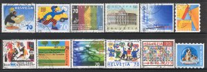Switzerland - small collection of 14 used stamps Lot # 53