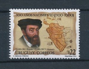 [111162] Uruguay 2000 500th Birthday Carlos V maps  MNH