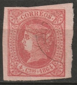 Spain 1864 Sc 62 used