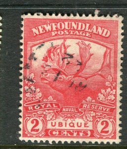 CANADA NEWFOUNDLAND; 1919 early Caribou issue fine used 2c. value