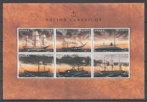 Angola Transport Sailing Ships & Boats Navios Classicos Kb ** Stamps Pk307
