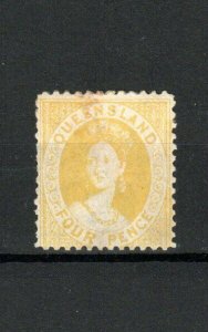 Australia - Queensland 1876-78 4d yellow MH
