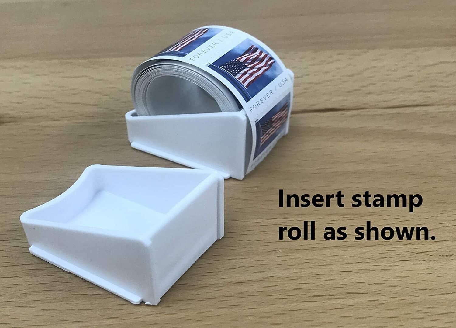 Stamp Roll Dispenser, Stamp Dispenser for a Roll of 100 Stamps, Holder for  2023 Stamps Postage Forever Roll 100 Desk Organization Home Office